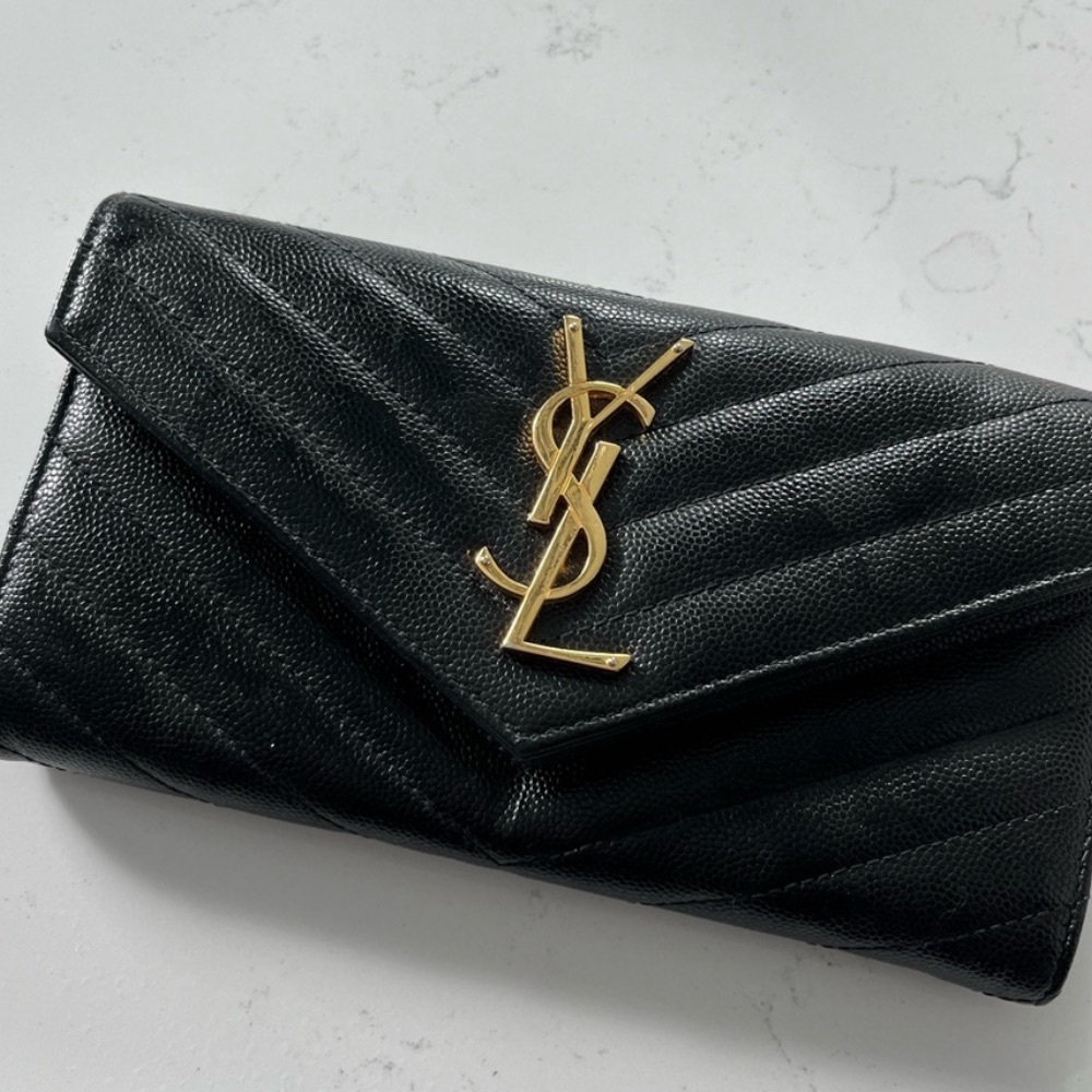 YSL black wallet